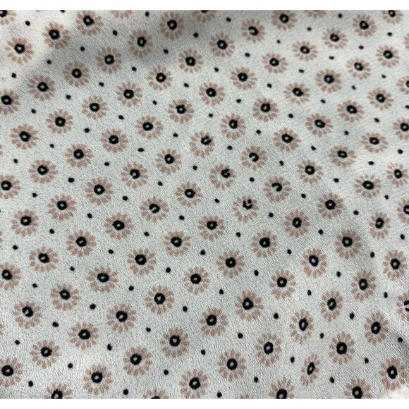 LOFT Round Neck Keyhole Back Pink Floral Pullover Blouse Top Womens Size Medium - Picture 5 of 9